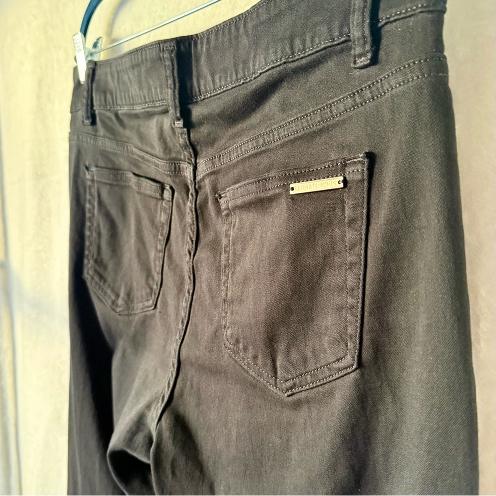 MICHAEL Michael Kors Selma Black Flare Patch Pocket Jeans - Picture 7 of 9